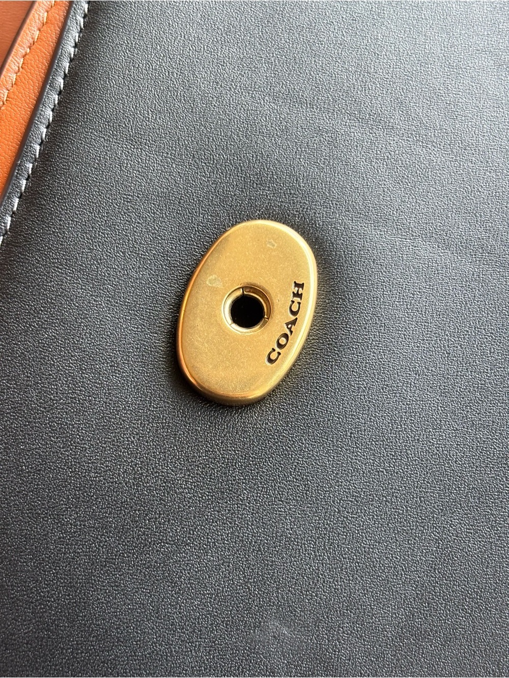 Coach Harley Crossbody (Large) in Black and Gold - Picture 9 of 9